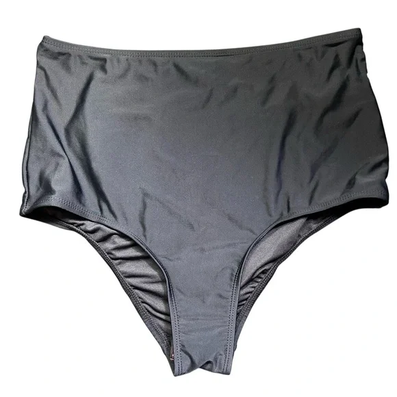 OLD NAVY black high waist bikini swim bottom separate size medium NWT - Picture 1 of 4